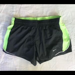 Nike Black w/Lime Green Jogging Shorts Dri-Fit